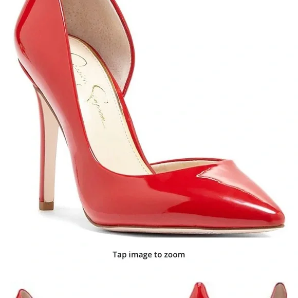 Jessica Simpson Patent Leather Red stiletto. - Picture 1 of 5